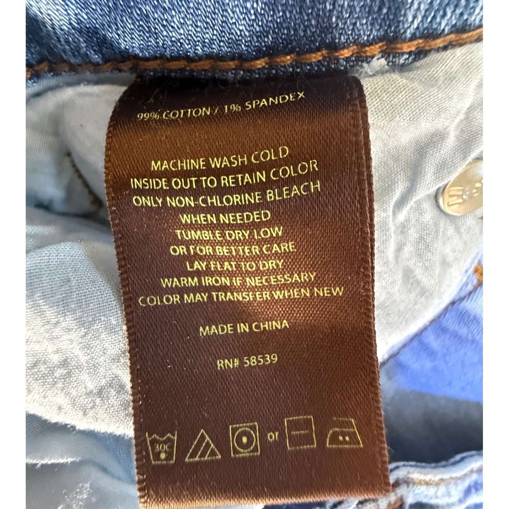 Kut from the Kloth Catherine Boyfriend Distressed Jeans Blue Plus Size 20W-1081 - Picture 3 of 6